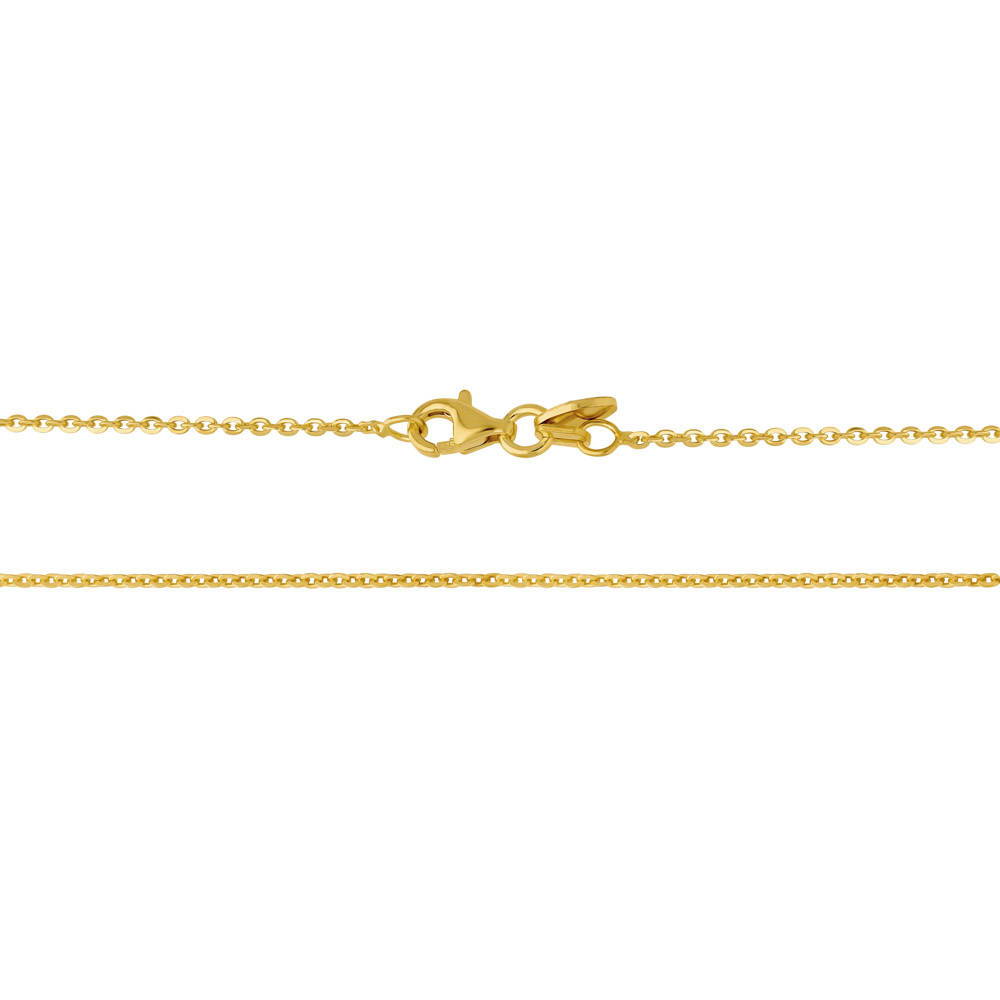 Front view of Italian Layered Rolo Chain Necklace in Sterling Silver, 3-Piece, Yellow Gold Flashed / 16-20 inch