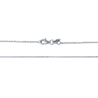 Italian Rolo Chain Necklace in Sterling Silver