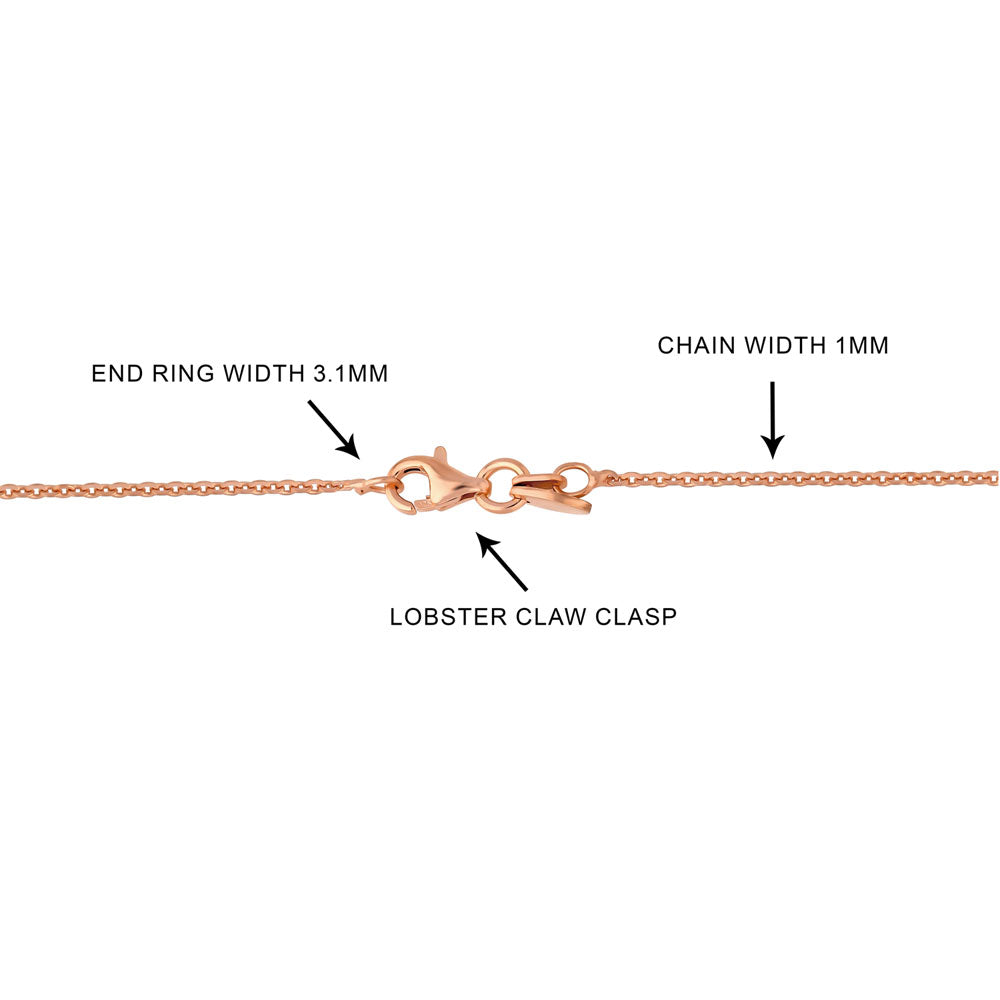 Angle view of Italian Layered Rolo Chain Necklace in Sterling Silver, 3-Piece, Rose Gold Flashed / 16-20 inch