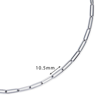 Evil Eye Paperclip CZ Layered Necklace Set in Sterling Silver