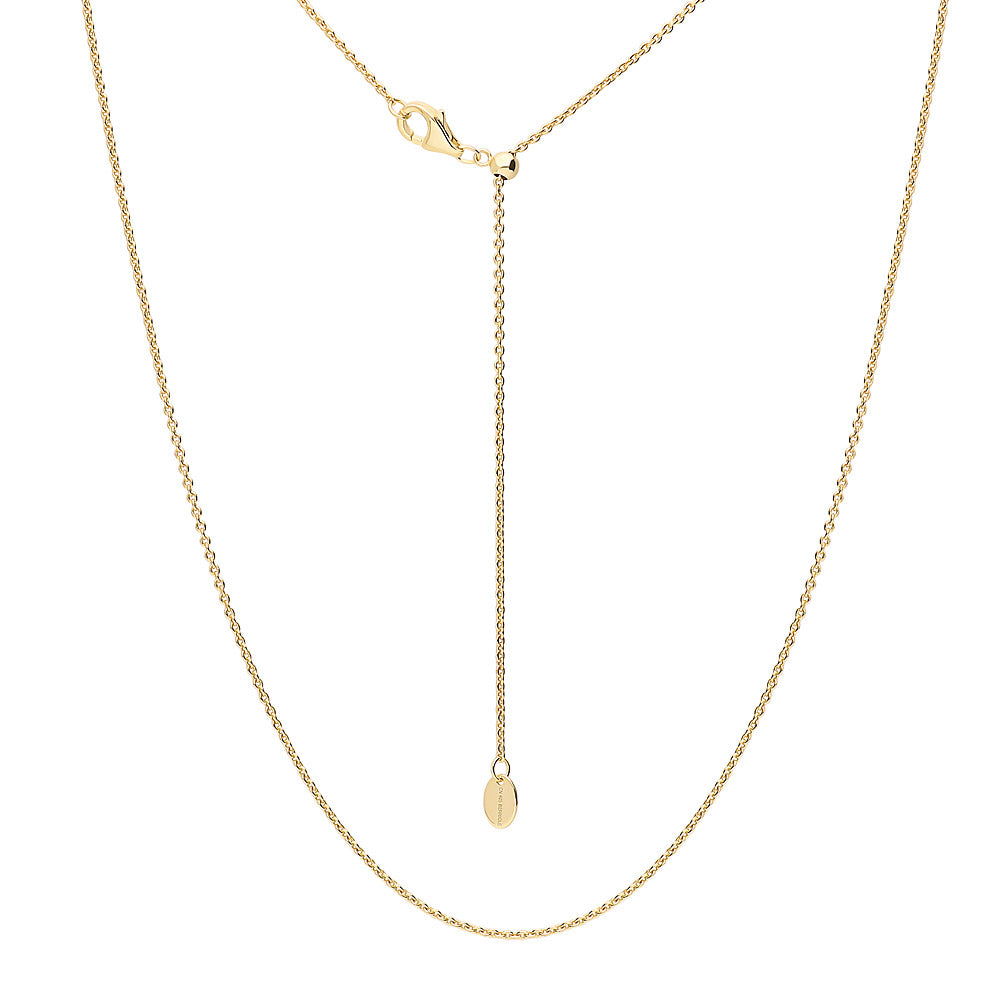 Adjustable Slider Rolo Chain Necklace in Sterling Silver