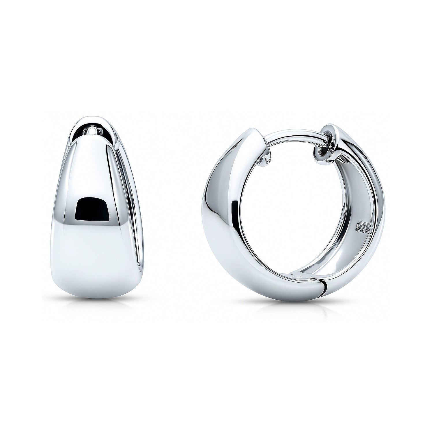 Dome Huggie Earrings in Gold Flashed Sterling Silver, 2 Pairs, 3 of 20