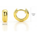Dome Mini Huggie Earrings in Sterling Silver 0.5 inch, Gold Flashed