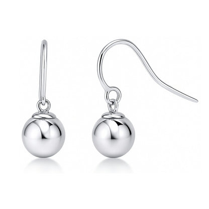 Ball Bead Earrings in Gold Flashed Sterling Silver, 2 Pairs