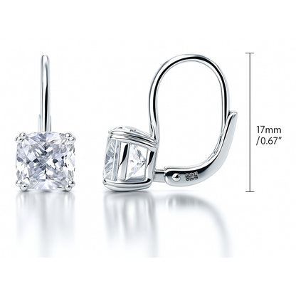 Solitaire CZ Earrings in Gold Flashed Sterling Silver, 2 Pairs