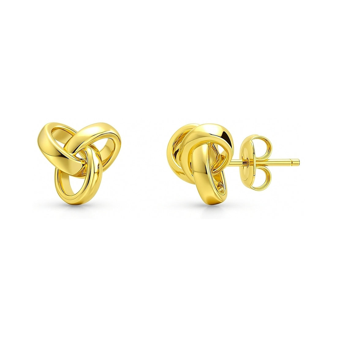 Love Knot Stud Earrings in Sterling Silver