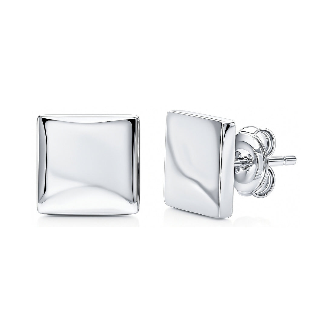 Square Stud Earrings in Sterling Silver