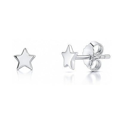 Star Cartilage Stud Earrings in Sterling Silver