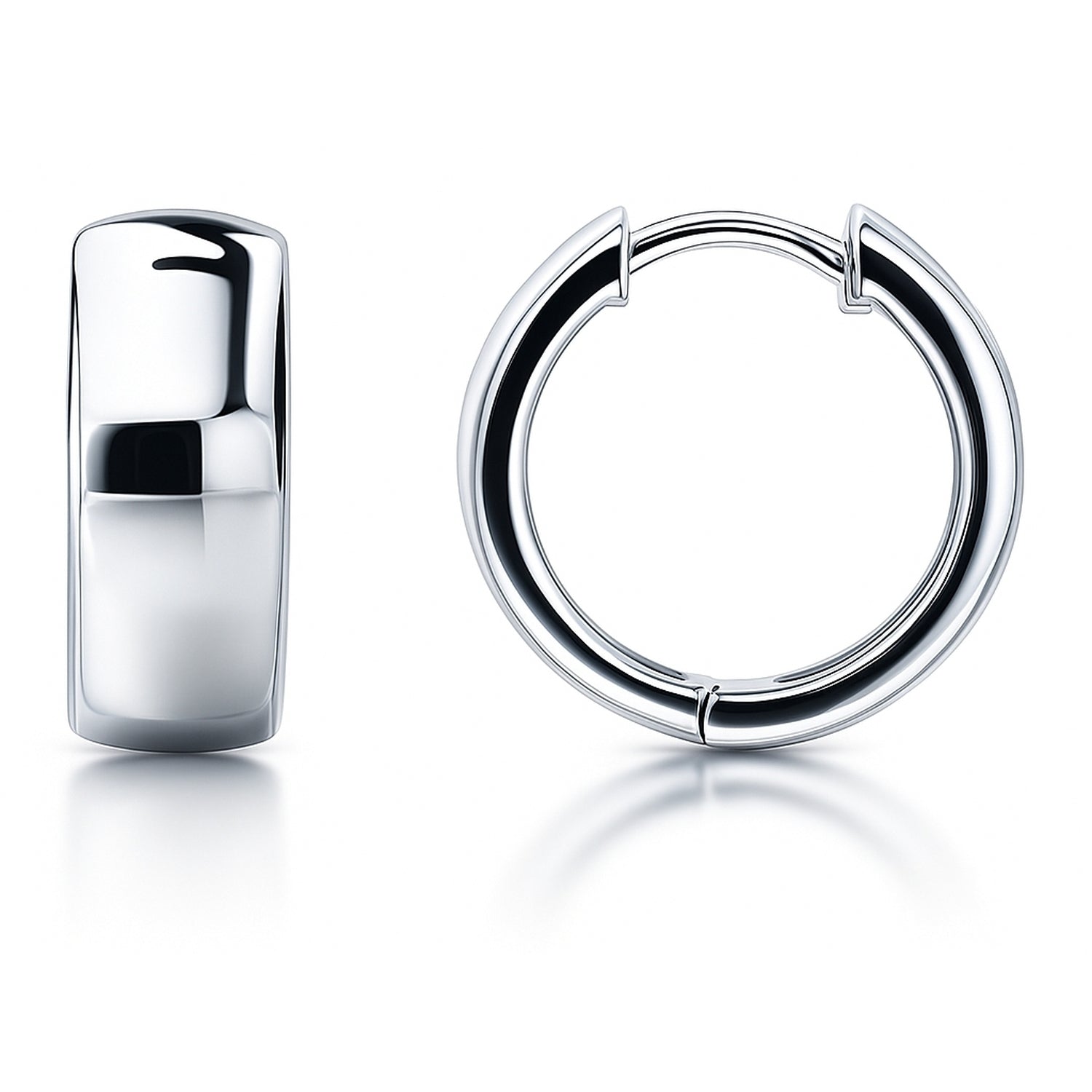 Dome Small Hoop Earrings in Sterling Silver 0.7 inch, 4 of 6