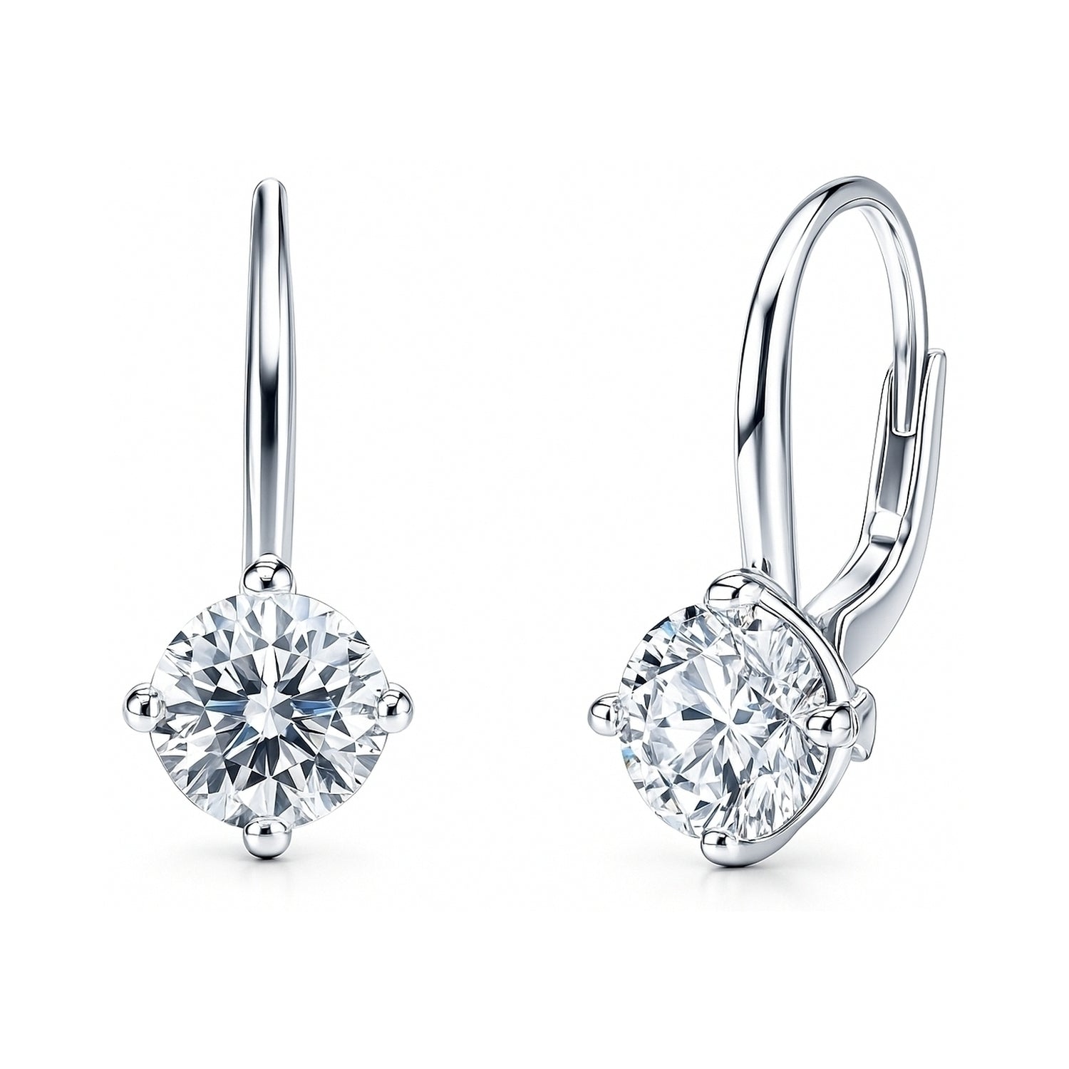 Solitaire 2ct/4ct CZ Set in Sterling Silver, 4 of 13