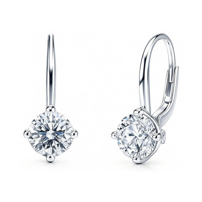 Solitaire 2ct/4ct CZ Set in Sterling Silver