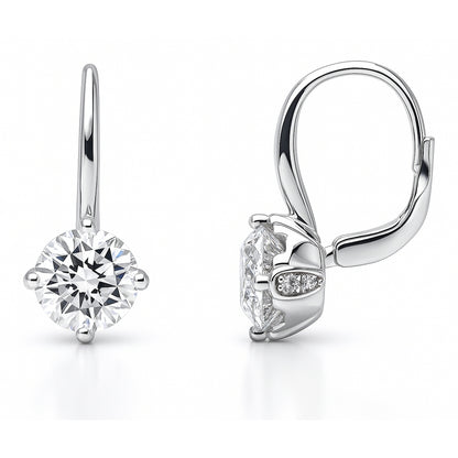 Solitaire 2ct/4ct CZ Set in Sterling Silver