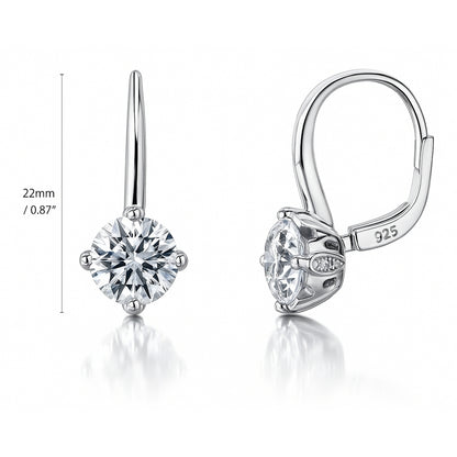 Solitaire 2ct/4ct CZ Set in Sterling Silver