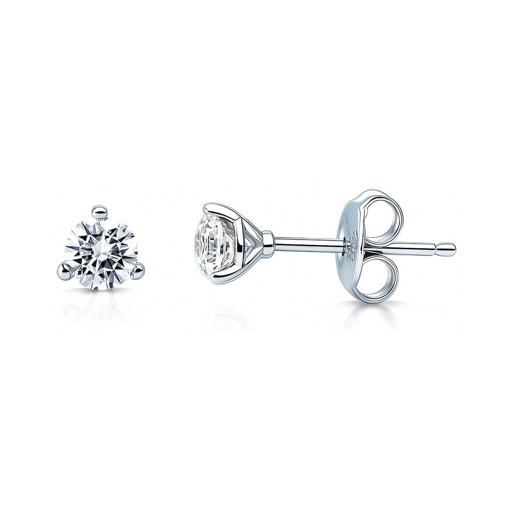 Simple Round Gemstone Stud Earrings in Sterling Silver - 8mm – Beyond Simple Round Gemstone Stud Earrings in Sterling Silver - 8mm – Beyond