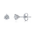 Solitaire CZ Stud Earrings in Sterling Silver, 5mm