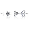 Solitaire CZ Stud Earrings in Sterling Silver, 5mm