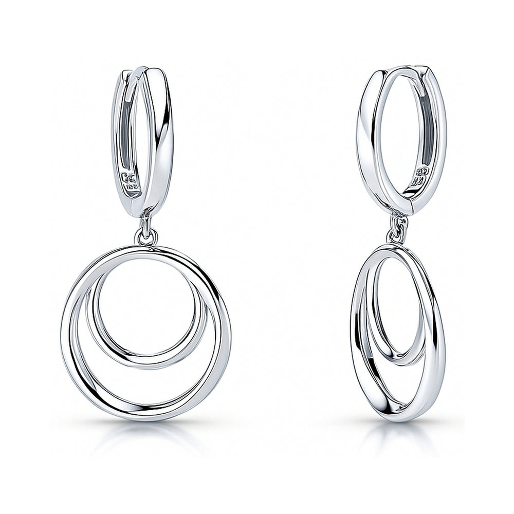 Sterling Silver Open Circle Dangle Earrings – BERRICLE