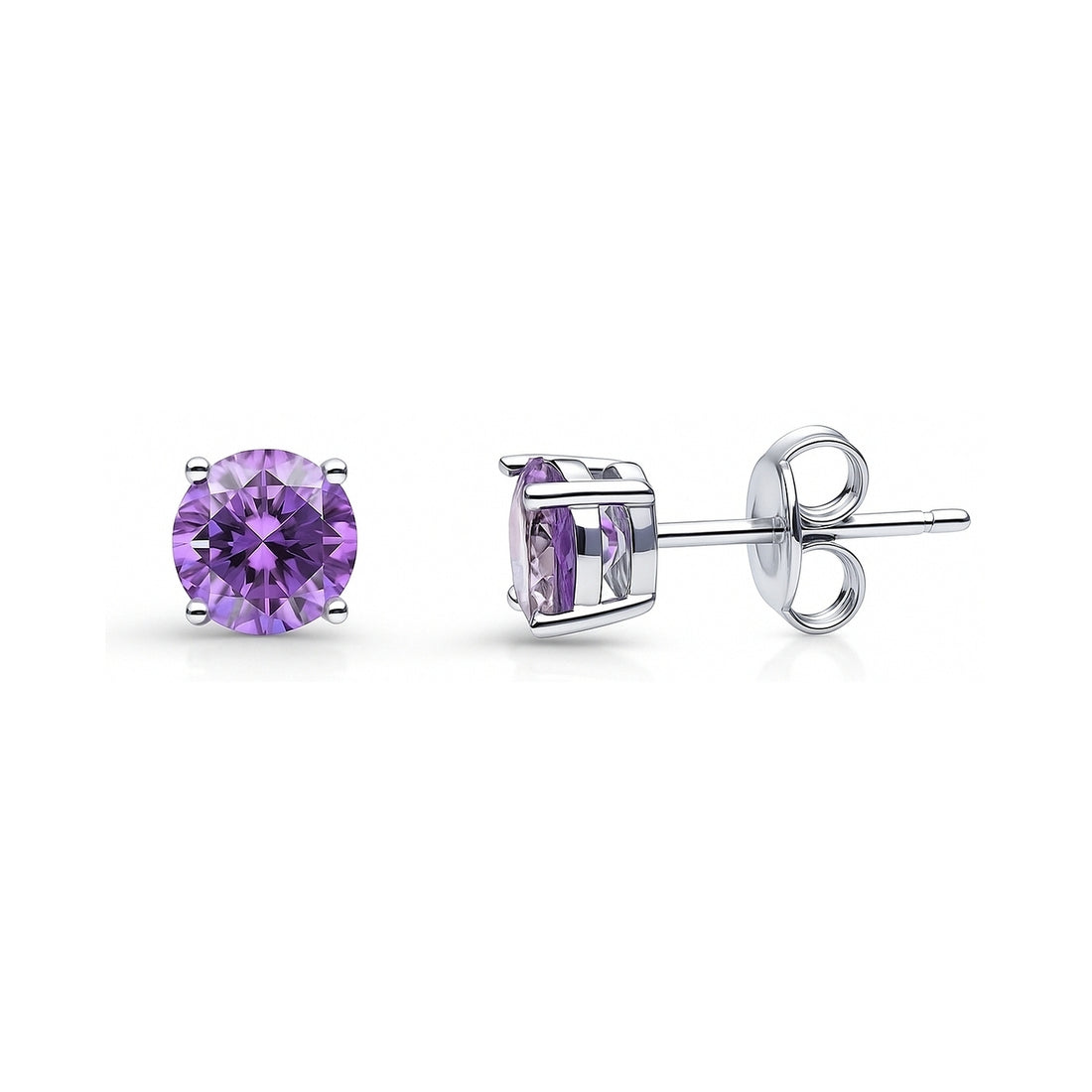Solitaire 1.6ct CZ Cartilage Stud Earrings in Sterling Silver