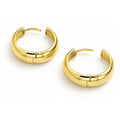 Dome Small Hoop Earrings in Sterling Silver 0.8-1 inch, 2 Pairs, Yellow Gold Flashed