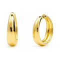 Dome Small Hoop Earrings in Sterling Silver 0.8-1 inch, 2 Pairs, Yellow Gold Flashed