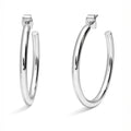 Small Hoop Earrings, 1.4 inch, Silver-tone