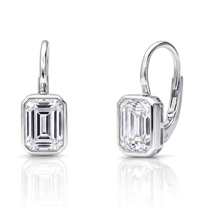 Solitaire CZ Earrings in Gold Flashed Sterling Silver, 2 Pairs