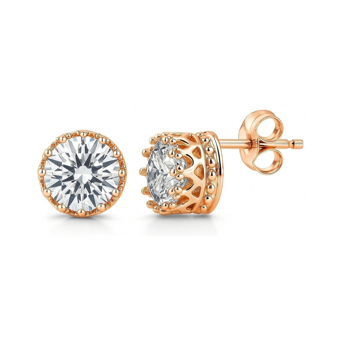 Solitaire Cartilage CZ Cartilage Stud Earrings in Sterling Silver