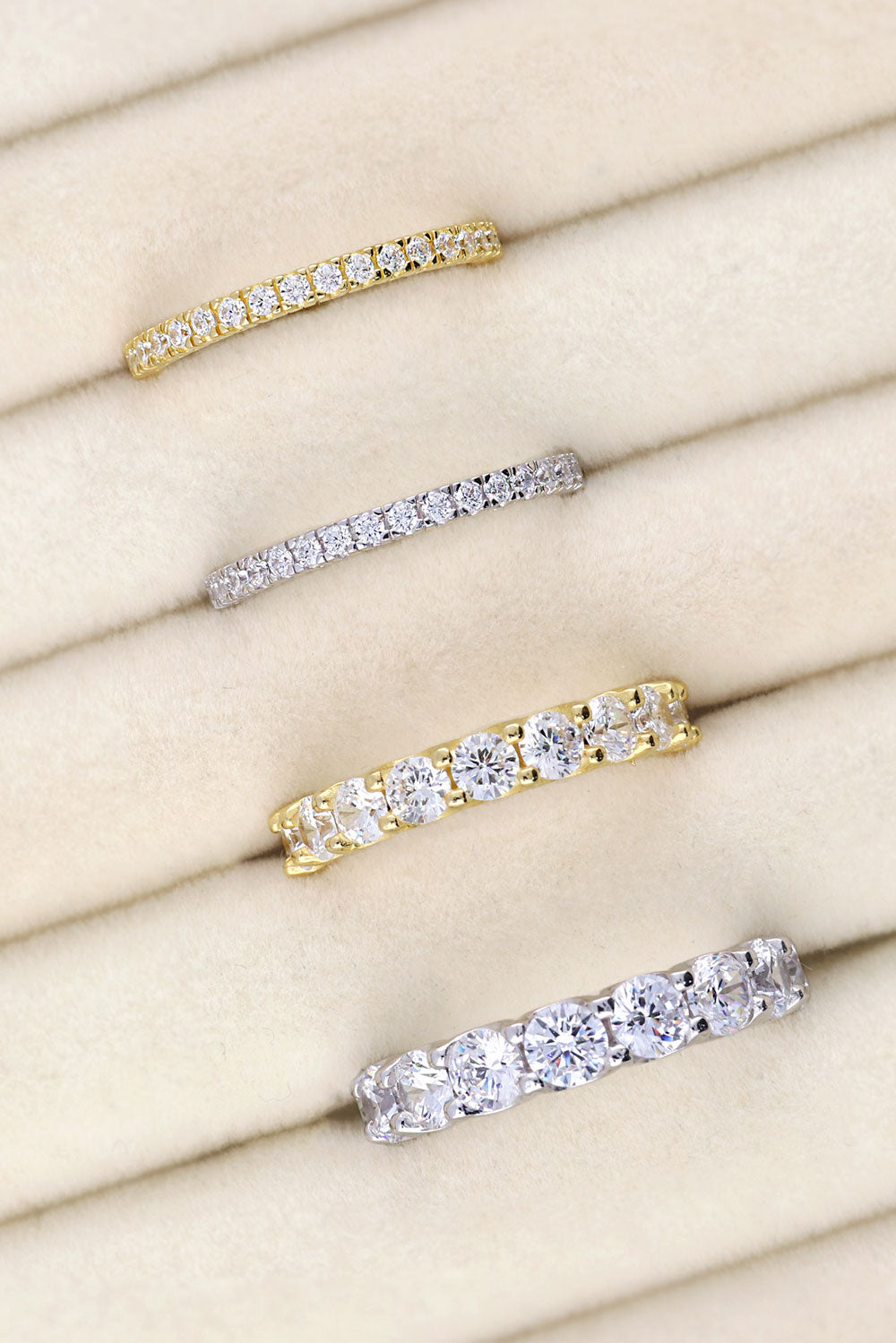 CZ Eternity Ring in Sterling Silver