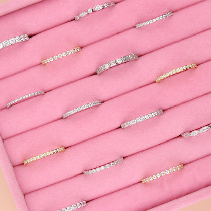 CZ Eternity Ring in Sterling Silver
