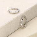 Flatlay view of Filigree Small Hoop Earrings in Sterling Silver 0.8 inch, Yellow Gold Flashed