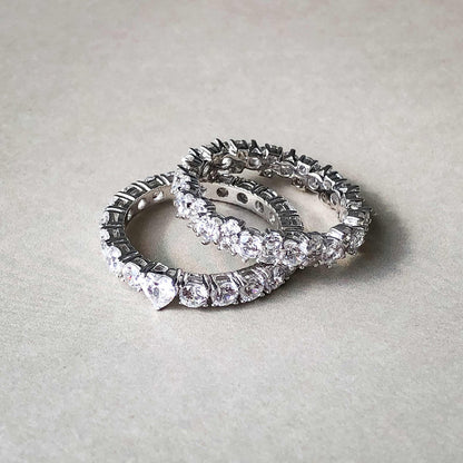 CZ Eternity Ring in Sterling Silver