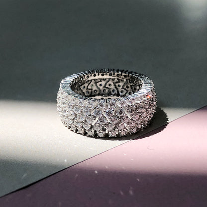 CZ Eternity Ring in Sterling Silver