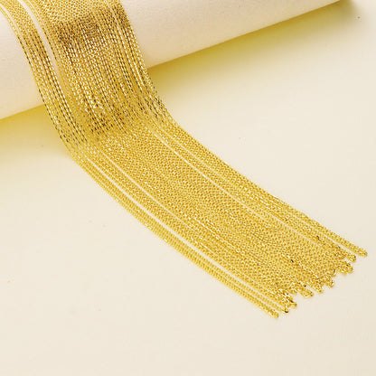 Italian Rolo Chain Necklace in Gold Flashed Sterling Silver