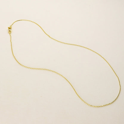 Italian Rolo Chain Necklace in Gold Flashed Sterling Silver