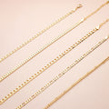 Flatlay view of Wheat Chain Anklet Ankle Bracelet in Base Metal, Gold-Tone