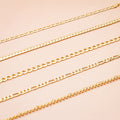 Flatlay view of Wheat Chain Anklet Ankle Bracelet in Base Metal, Gold-Tone