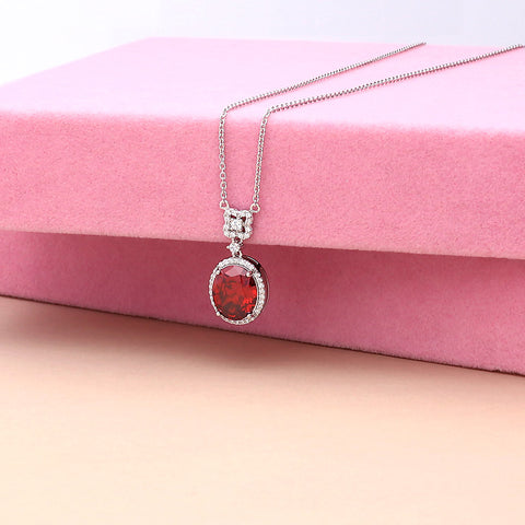 Halo Pendant Necklace Style N1713-02 in Flatlay Display