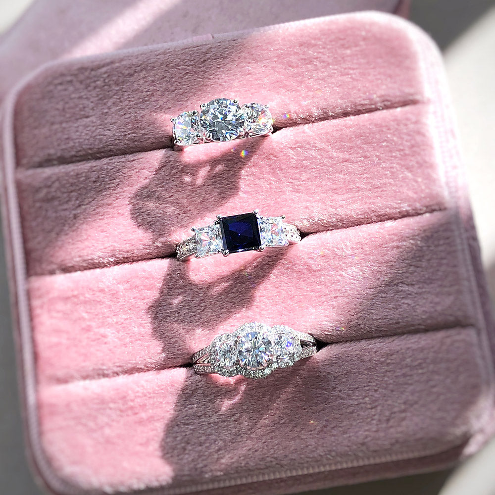 Image Contain: 3-Stone Ring, 3-Stone Split Shank Ring