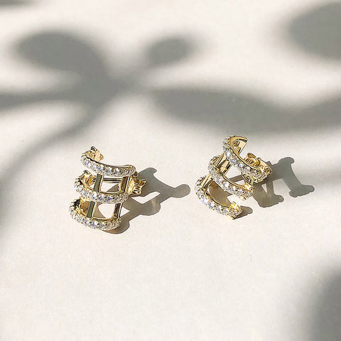 Bar Stud Earrings Style E1880-01 in Flatlay Display