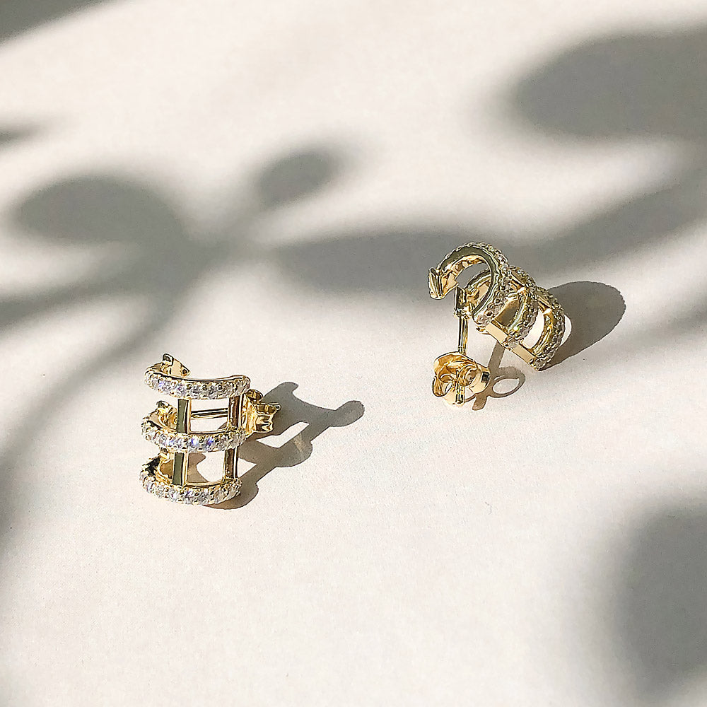 Bar Stud Earrings Style E1880-01 in Flatlay Display