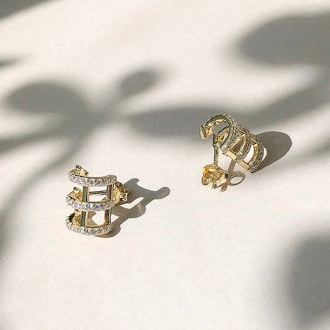 Bar Stud Earrings Style E1880-01 in Flatlay Display