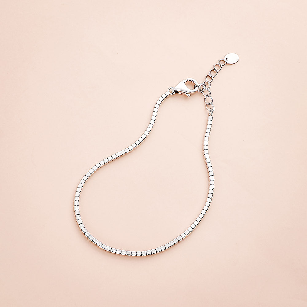 CZ Tennis Bracelet in Sterling Silver - Main Image