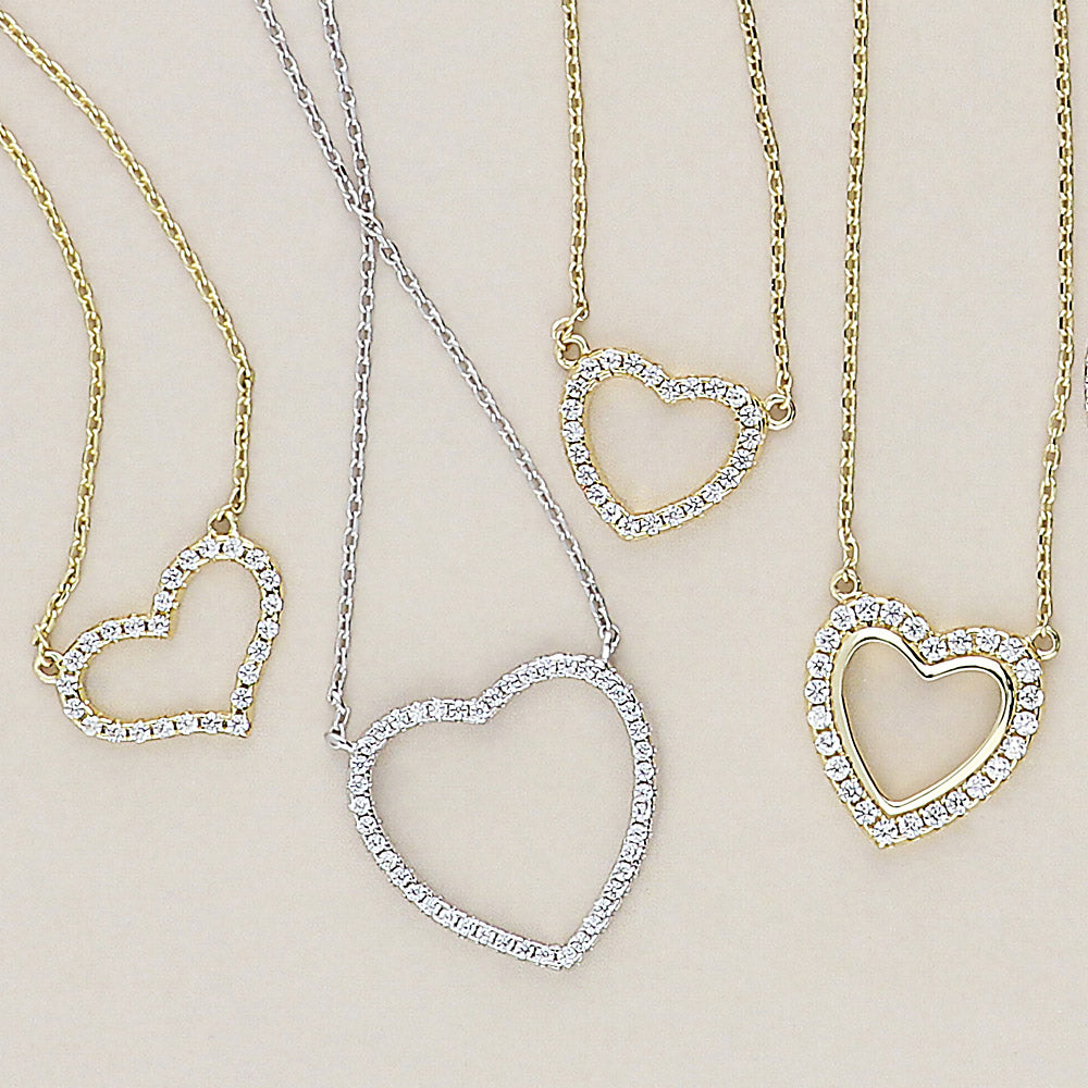 Image Contain: Open Heart Pendant Necklace