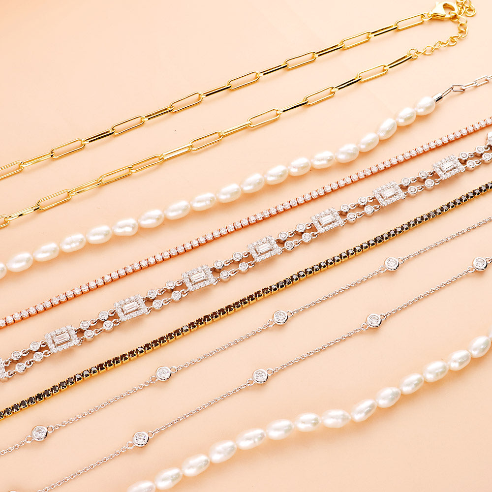 Sterling Silver Cubic Zirconia CZ Tennis Choker Necklace – BERRICLE