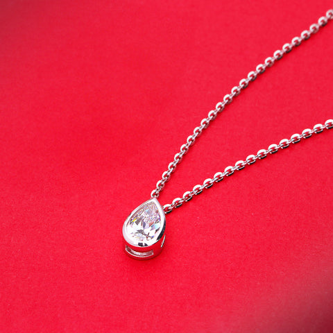 Solitaire Pendant Necklace Style N1569-01 in Flatlay Display