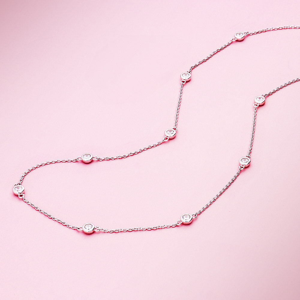 Station Necklace Style N1547-01-01 in Flatlay Display
