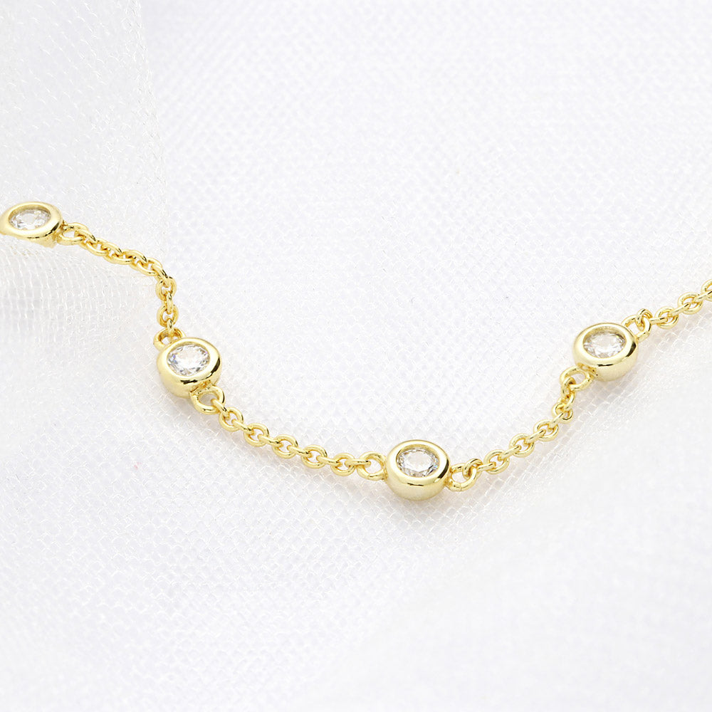 CZ by the Yard Station Anklet