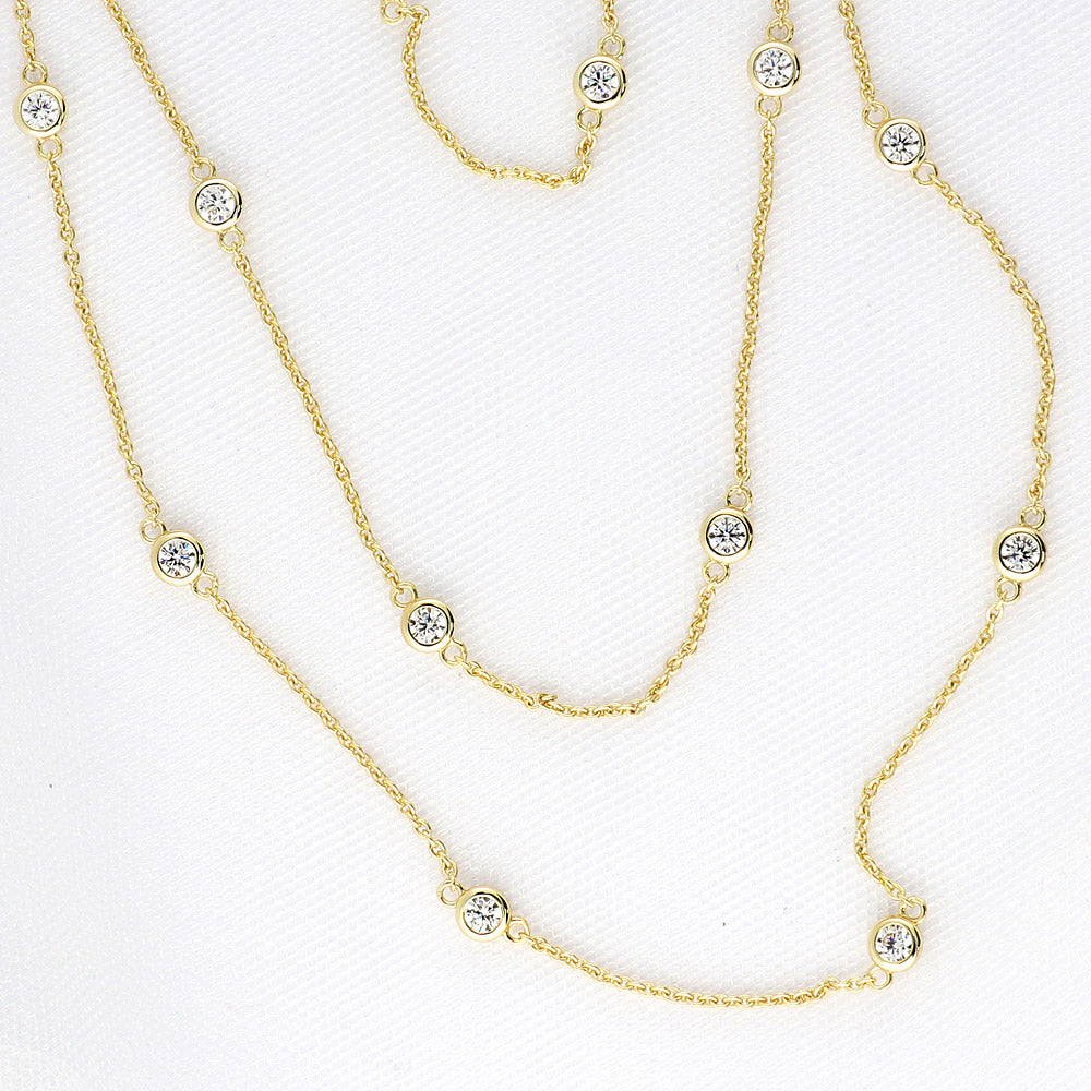 CZ by the Yard Station Necklace
