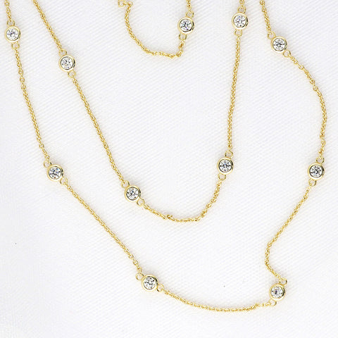 CZ by the Yard Station Necklace