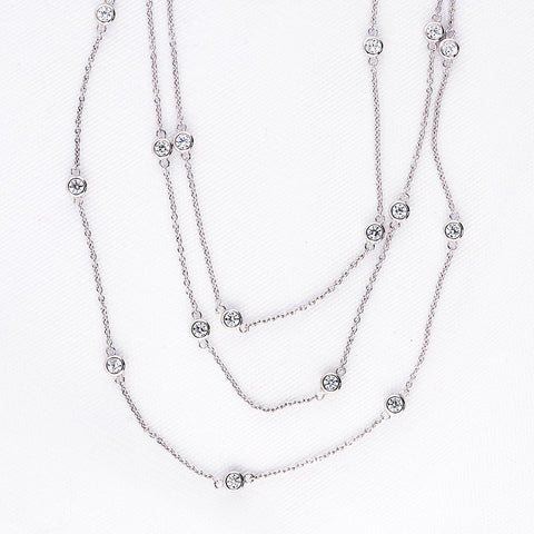 CZ by the Yard Station Necklace